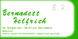 bernadett helfrich business card